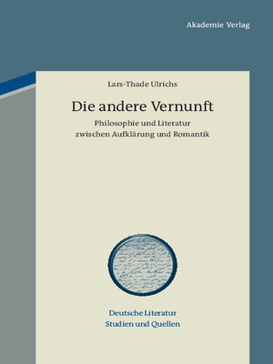 cover image of Die andere Vernunft